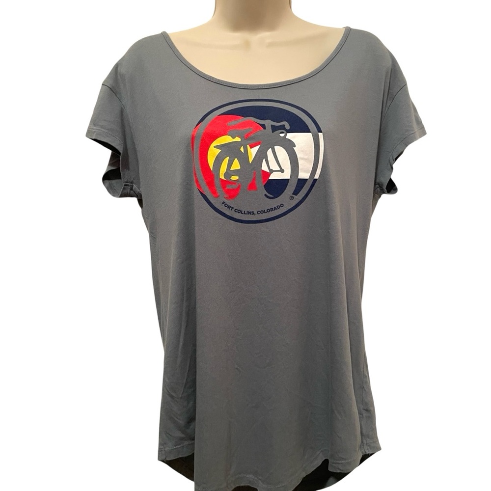 Women’s New Belgium Brewery Bicycle T-Shirt Crew Neck Medium Soft!